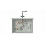 3M™ Aqua-Pure™ Víztisztító készülék 0,5 mikronos ezüstözött aktívszén-blokk szűrővel és vízkőgátló adalékkal opcionálisan választható csappal