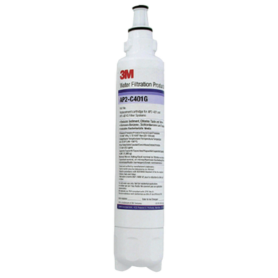 3M™ Aqua-Pure™ AP2-C401SG víztisztító szűrőbetét, 1 mikronos ezüstözött aktívszén-blokk szűrővel és vízkőgátló adalékanyaggal