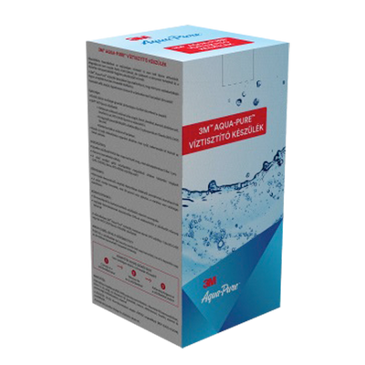 3M™ Aqua-Pure™ Víztisztító készülék 1 mikron ezüstözött aktívszén-blokk szűrővel és polifoszfát vízkőgátló adalékanyaggal, csap nélkül -hidegvízre direktbe kötéssel