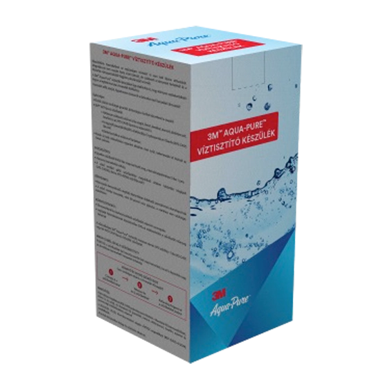 3M™ Aqua-Pure™ Víztisztító készülék 1 mikronos ezüstözött aktívszén-blokk szűrővel és vízkőgátló adalékkal választható csappal