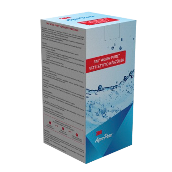 3M™ Aqua-Pure™ Víztisztító készülék 0,5 mikronos ezüstözött aktívszén-blokk szűrővel, opcionálisan választható csappal